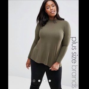New Look Curve Rib Long Sleeve Top
